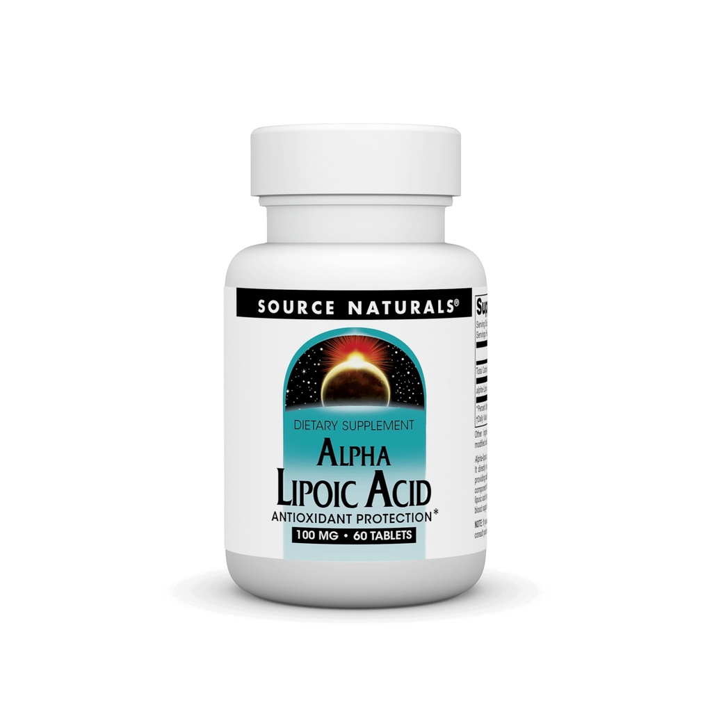 来源:Naturals Alpha Lipoic Acid支持健康糖代谢,Liver函数和能源生成* - 100 mg - 60 片