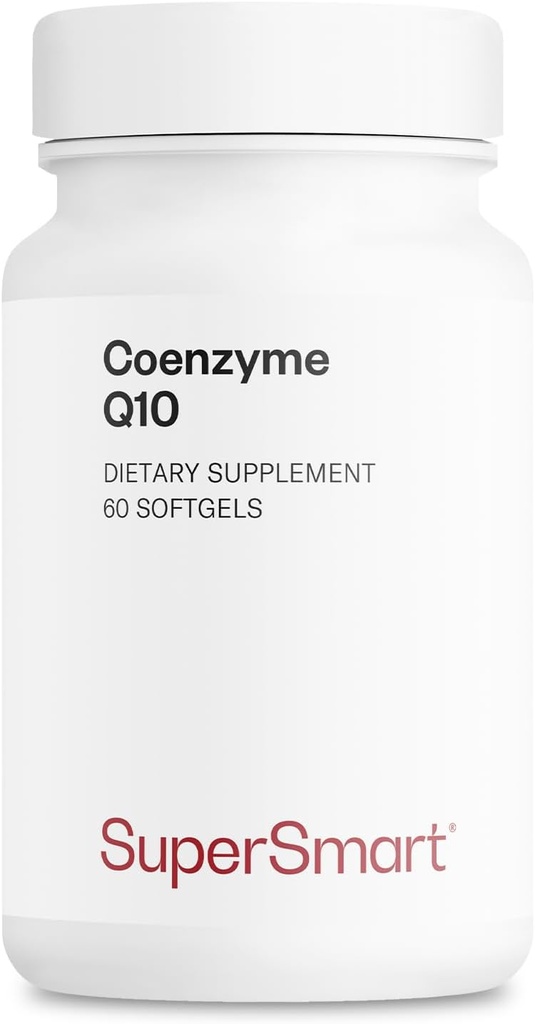 Supersmart - Co-Ezyme Q10(CoQ10) 每日90mg - Ubiquinol 配有 Tocopherols & Vitamin E → Non-GMO & Gluten Free - 60 软胶
