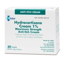 环球网(Box 25 Hydrocortisone 1% 最大强度凝血, (0.9g Packet) 抗斜纹凝血为红, 井喷, 痒, Rash, Bug Bites, Eczema, 更多)
