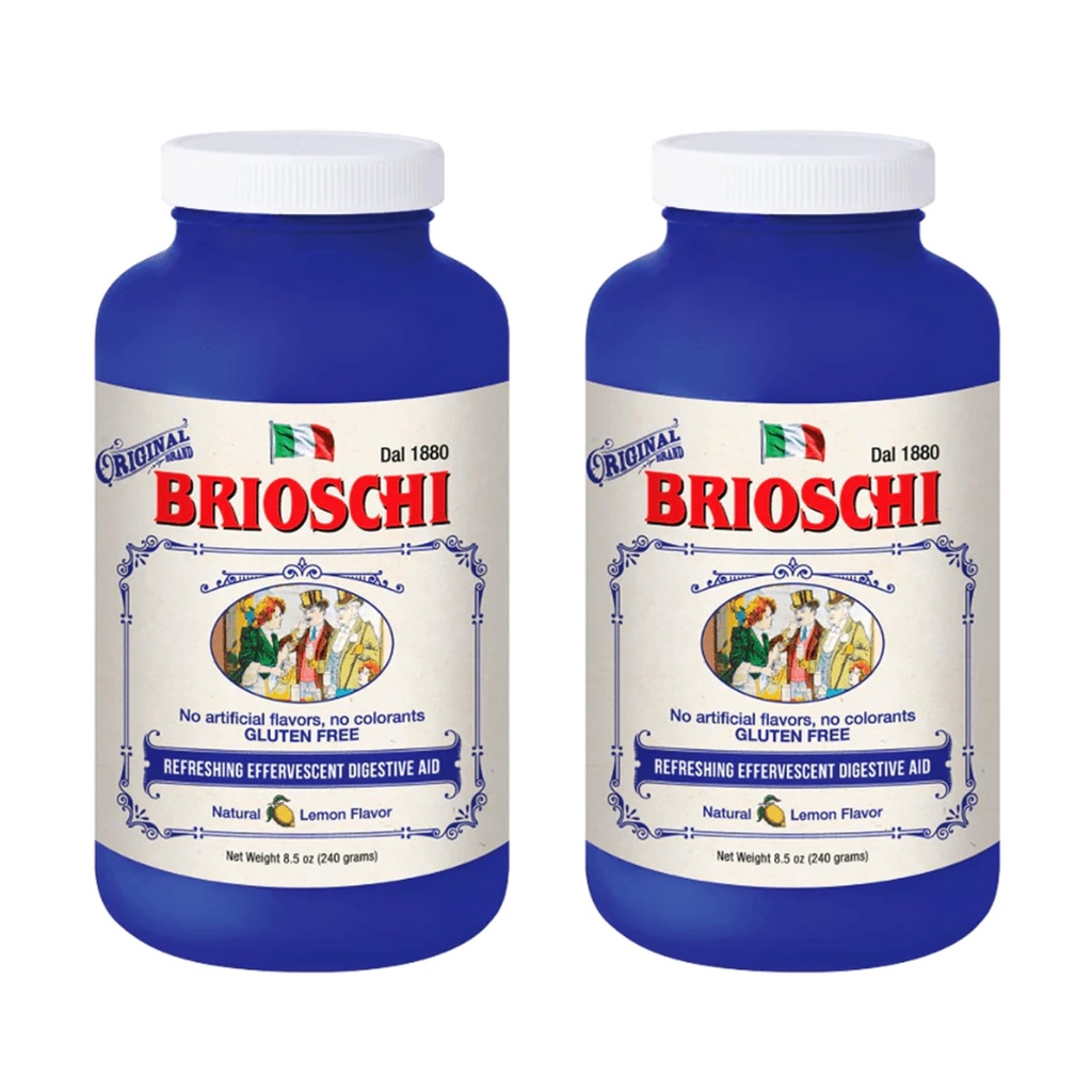 Brioschi 意大利柠檬火焰 Effervescent Heartburn, Upset 胃,酸消化不良,8.5 oz瓶(包2)