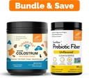 桑德胡的纯波维纳 Colostrum 粉末 人类 30 服务与预生纤维 补充粉末 支持 Imune, Gut, 消化与科隆健康