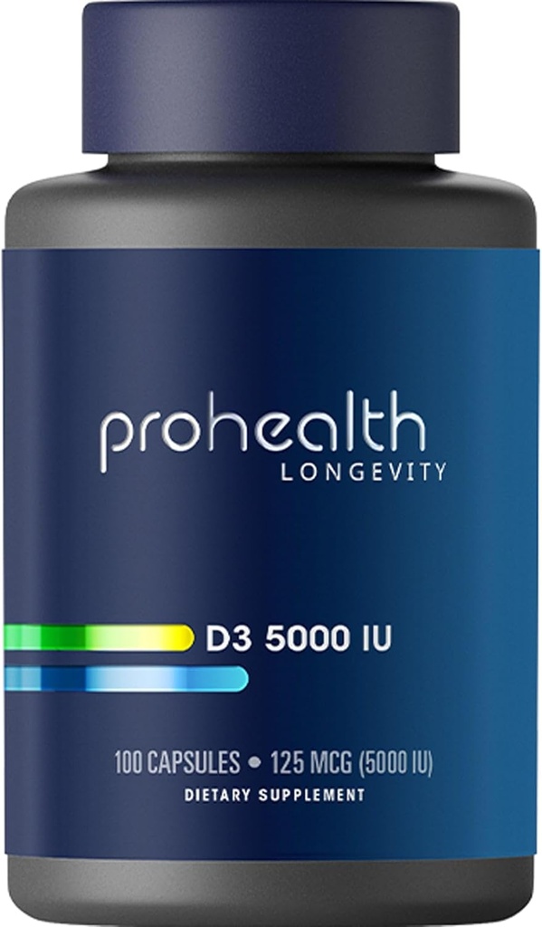 ProHealth Vitamin D3 5000 IU(5000 IU,100 Capsules) 互联网档案馆的存檔,存档日期2013-12-10.