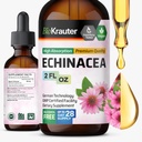 BIO KRAUTER Echinacea Tincture - 自然免疫支持 - Echinacea补充 - Vegan,酒精和糖自由滴 - 2 Fl.Oz.