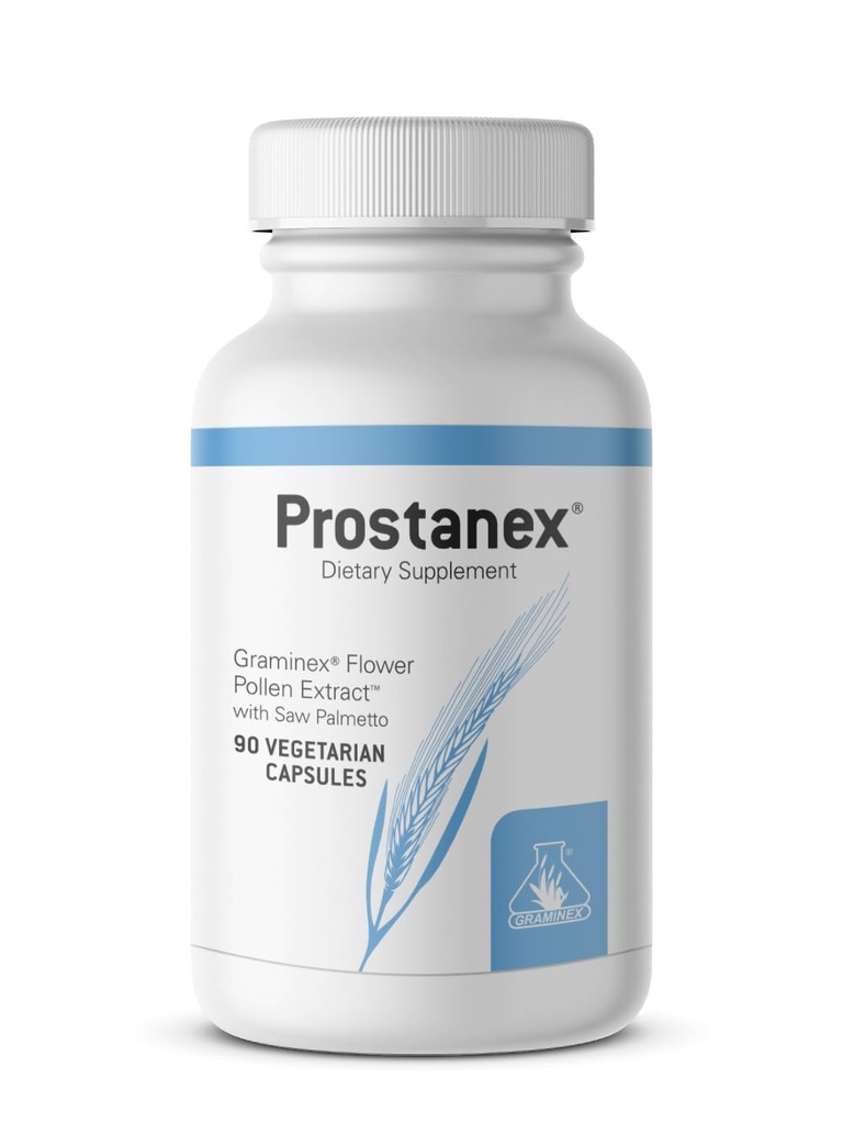 Graminex Prostanex - Prostate Health Supplement Flower Pollen Extract, Saw Palmetto - Support for Bladder Control & Urinary Tract Health, Rye Pollen Extract Made in USA, 90 Vegetarian Capsules