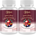Urolithin A Supplement 1500mg – 配有 Probiotic & Prebiotic Complex 和 30% Pomegranate 提取器的高级 Urolithin 配方 – 供能源、 Mitochondrial 和 抗氧化剂 – 120 软胶(2瓶)