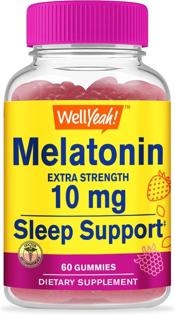 (原始内容存档于2019-09-29) (英语). Wellyeah Melatonin 10mg Gummys - 2个月供应量 - 天然源头Flavor,无毒品Gummy 补充剂 - Gluten和Gelatin Free, Vegetarian - 60 Gummys.