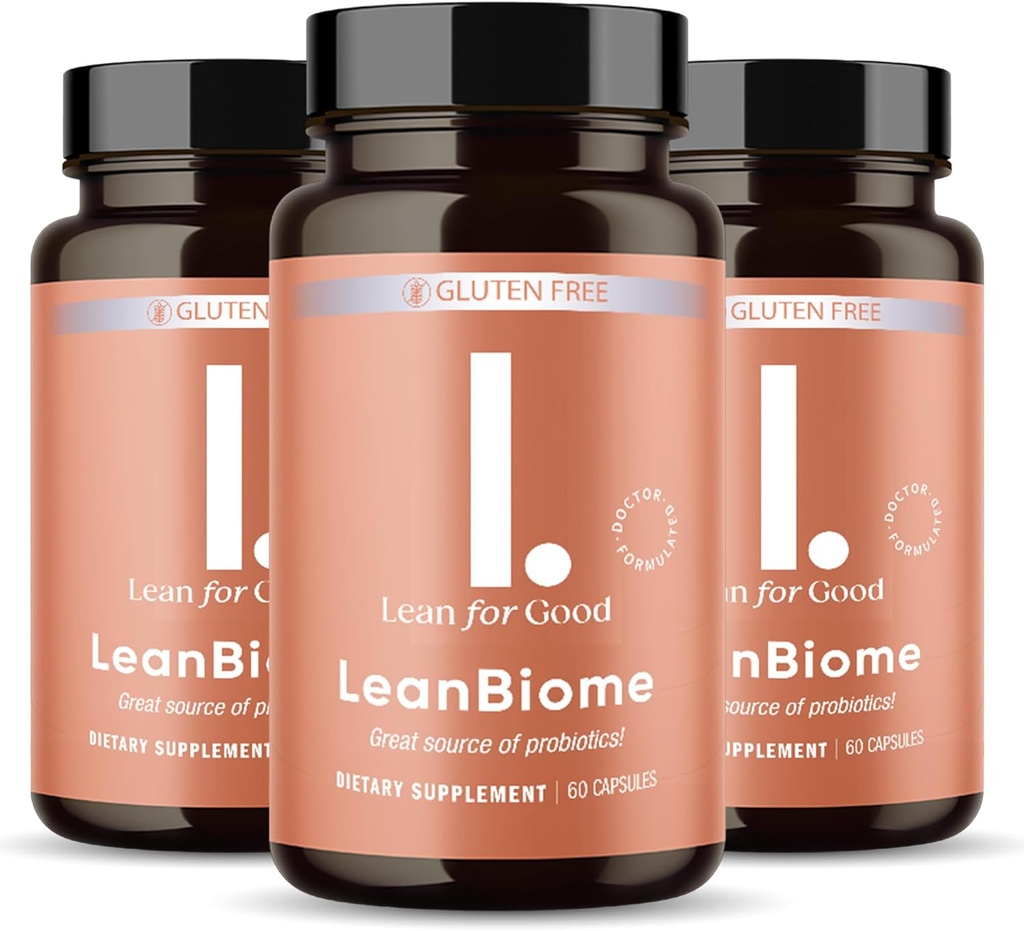 LeanBiome,9-Strain Probiotic Formula,支持平衡的古特微生素,强力古特 配绿选生素——60 Capsules, 3 Pack
