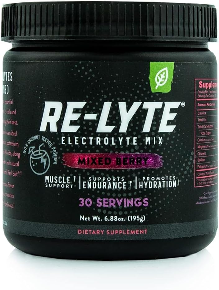 通用的Re-Lyte电解液 饮料 混合莓 Mix 30 服务 6.88 oz.