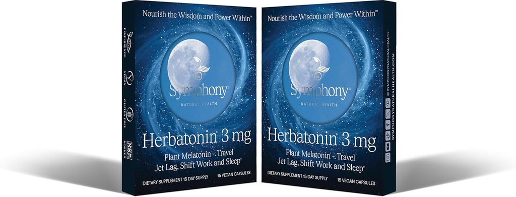Herbatonin 3mg -- -- 第一自然植物Melatonin成人睡眠援助、Circadian Rythm 支持喷气拉格、轮班工作、一般失眠 -- -- 120 Pure Vegan Capsules(120天供应)