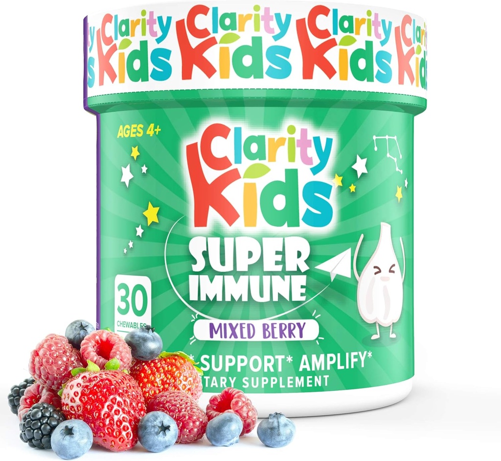 明亮的孩子 超级免疫支持 QQ 长老莓提取,维生素C, Probiotics & Zinc for Children QQ 健康口味的所有自然孩子补充 QQ 30 Piect