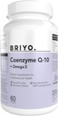 CoenzymeQ10 + Omega 3-150 mg Omega 3 + 100 mg Omegas 3,配有Lycopene和硒用于心脏健康,细胞能量,抗氧化剂支持