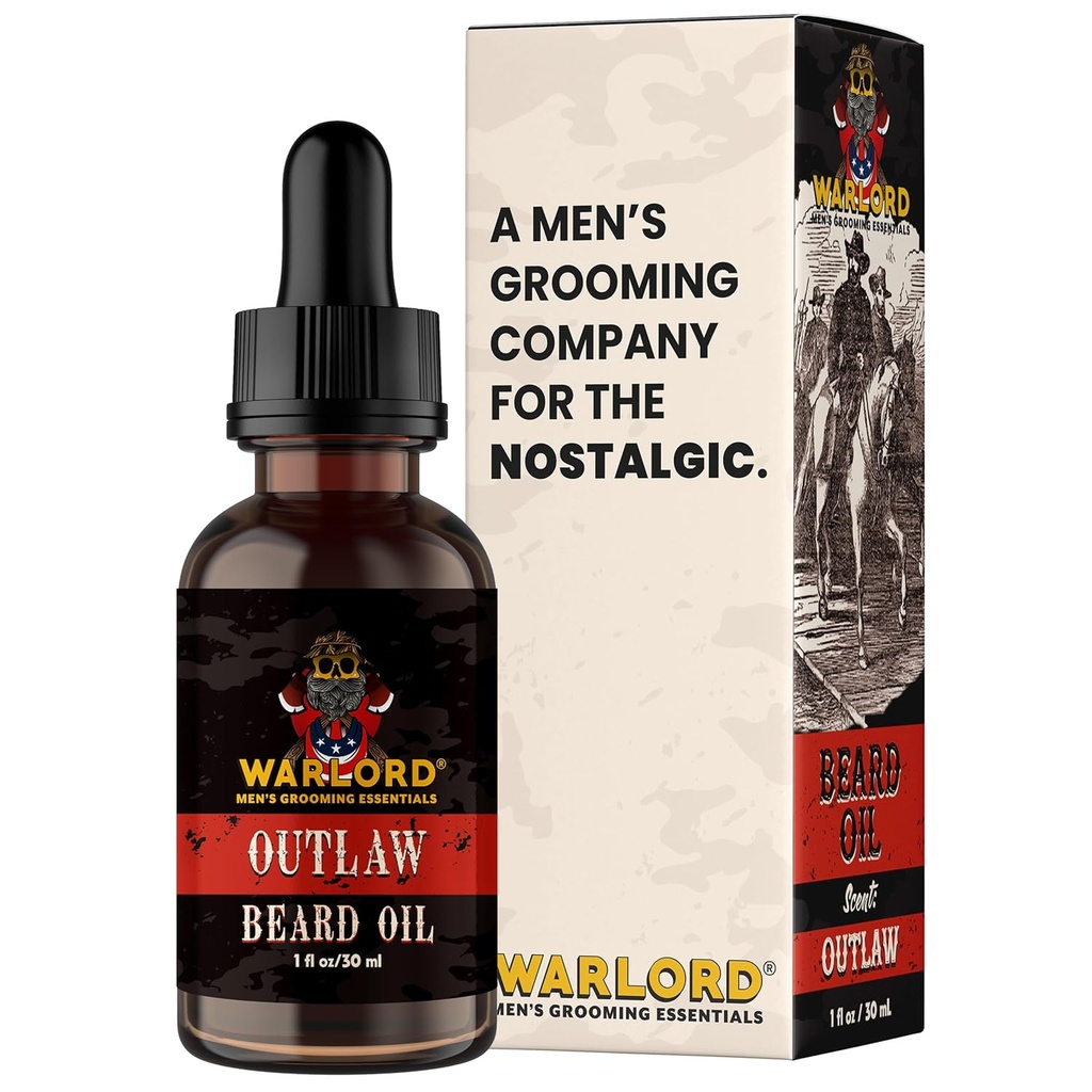 WARLORD 熊皮油和熊皮软化剂 -- -- 熊皮润滑剂和天然熊皮油,以减少痒皮肤、骆驼毛发和管理Frizz -- -- Outlaw, 1 Fl Oz