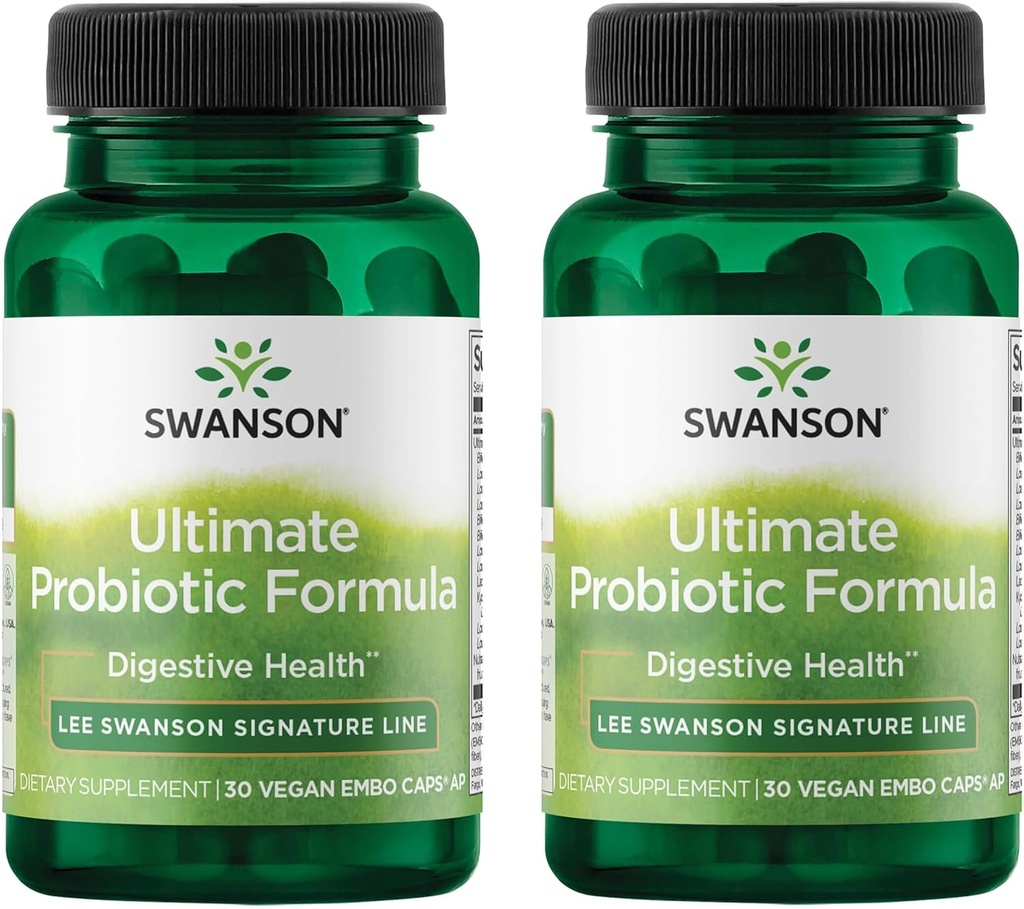 Swanson 绝生配方 消化健康免疫系统 支持 66亿 CPU 预生 NutraFlora scFOS 30 Dracps Vegie Capsules (Caps)(2包)