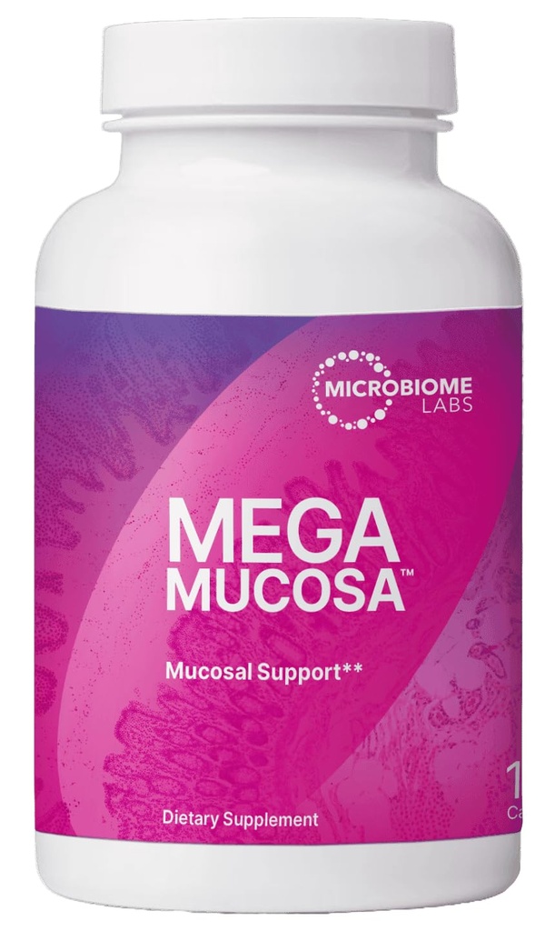 微型生物实验室 Mega Mucosa - 氨基酸,配以乳制品无免疫蛋白素补充剂 - Gut Health + 对女性和男性的免疫支持 - 完整的乳制品支持(180 Capsules)
