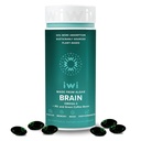 Iwi Life Brain Omega-3, 60 Softgels (30 services), Vegan Plant-based Algae Omega-3 with EPA + DHA, Focus, Memory and Mood Support 饮食补充, Krill & Fish Oil 替代品, 无鱼味余味