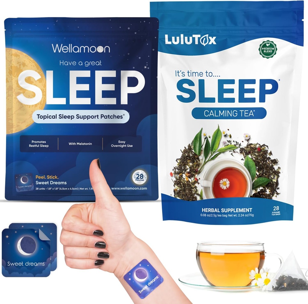 Wellamoon 睡眠补丁 & Lulutox 睡眠茶盒( 28 补丁 & 28 服务)