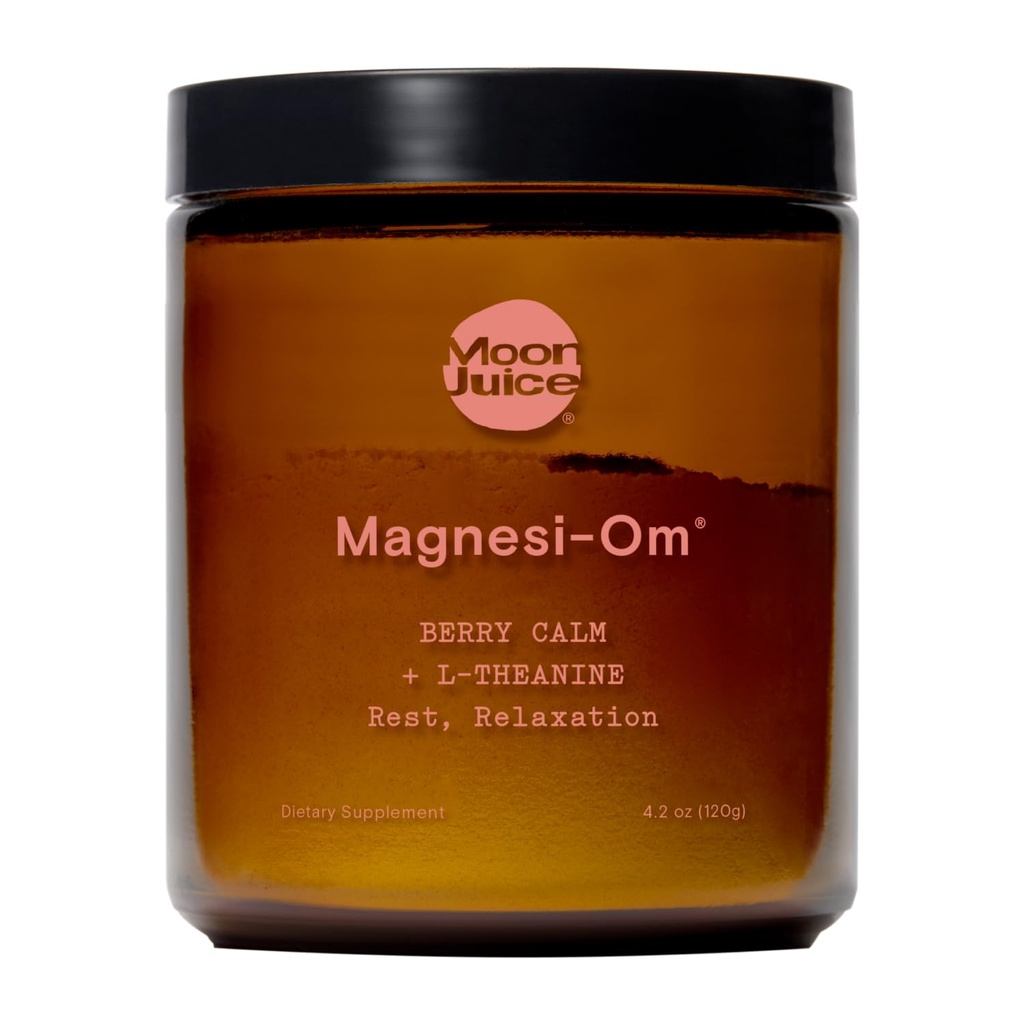 月桂汁 Magnesi-Om Magnesium 粉末补充剂 - Chelated Magnesium Complex + L- Theanine Blend for rest, relaxion & regularity - Vegan, Non-GMO & No Sugar, Berry, 4 oz, 30 Sevings (英语).