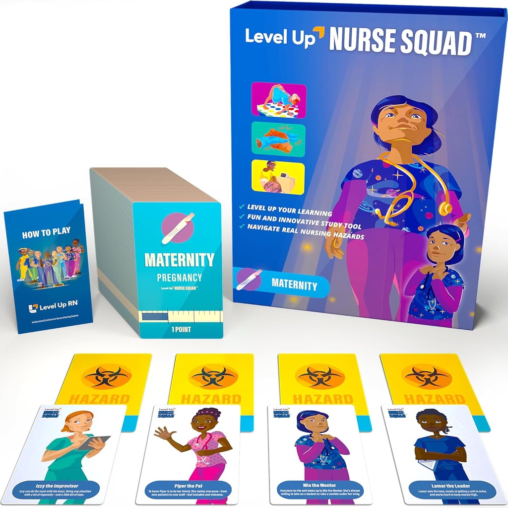 Maternity Flash Cards Game – Nursing School Exam Prep – Nursing Student Essentials – Prepare for 2025-2026 NCLEX ATI HESI Exams (Maternity Success)