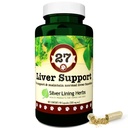 Silver Lining Herbs 27 Herbal Liver Support Canine - 支持狗的正常功能和肝脏健康 - 天然草药补充剂 帮助保护肝脏免受压力和毒素影响 - 90 Capsules