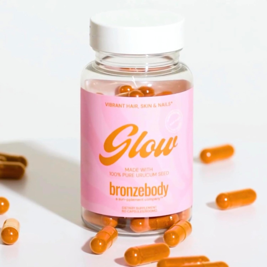 青铜体 LOW GLOW CAPSULES 加速 Tanning VGAN 维生素 A Tocotrienols 抗氧化剂 Melanin Collagen Urucum(ROUCOU, Annatto, Bixin, Urucu) 草药补充剂 Detox Additive Free (60cm)