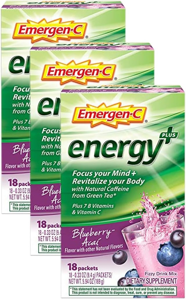 Emergen-C 补编, 18 Counter (Pack of 3)