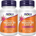 现在维生素D-3 5000 IU - 30 Softgels (2包)