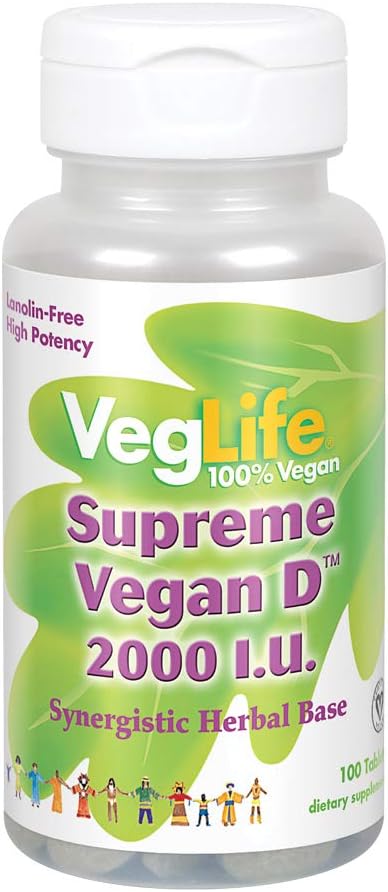 (原始内容存档于2019-03-03) (英语). Veglife Supreme Vegan D Vegan Talet, 2000 iu, 100 Counter