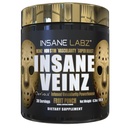 Insane Labz Insane Veinz Gold, Nitric Oxide 非兴奋剂 锻炼前的粉末,装上氢马克斯,硝基西辛,增高气压和血流,30 Srvgs,水果扑克