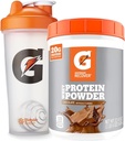 Gatorade Shaker 瓶装Gym、28 Ounce、塑料和Gatorade Whey蛋白粉、巧克力
