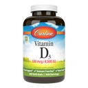Carlson - 维生素D3 4000 IU(100 mcg),免疫支持,骨质健康,肌肉健康,胆固醇,维生素D补充剂,维生素D3软宝石,360软胶