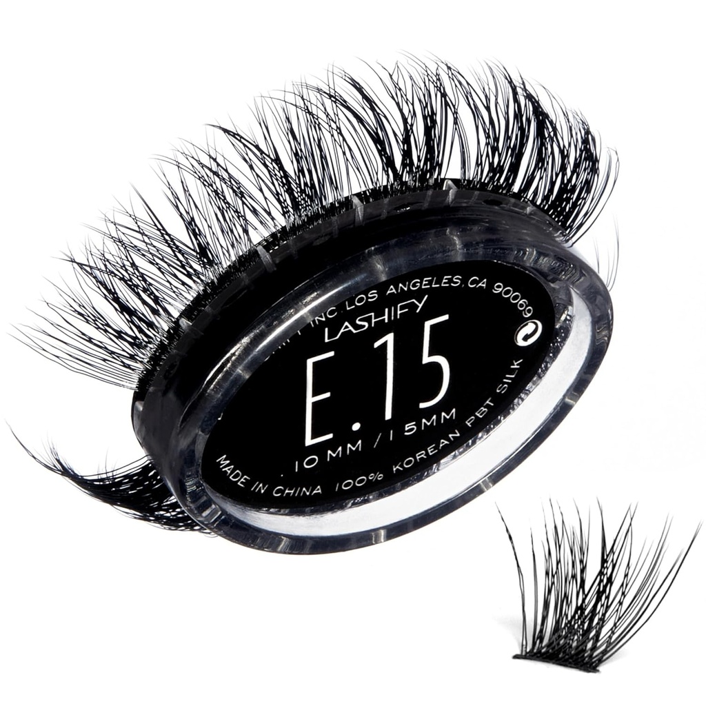 Lashify Extreme 15mm Gossamer DIY 目光扩展重填, 黑色, 容易的假 Lashes 添加 Tremendous 音量