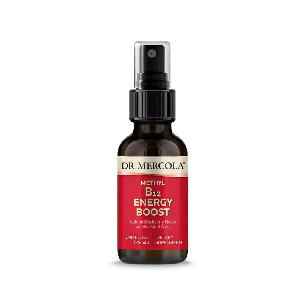 Mercola Methy B12 能源靴喷雾,0.98 Fl.Oz.(29 mL),39名服务员,1,000 mcg 个人服务员,饮食辅助,支持精神焦点,非GMO