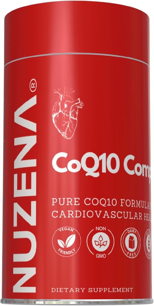 Nuzena Coenzyme Q10 200mg Capsules,美国有机Coq 10 Ubiquinone 用于心脏健康,更好的吸收和强抗氧化剂(30包)