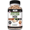 Kaya Naturals Psyllium Husk Capsules - 60 Counter QQ 高纤维补充 QQ 消化健康与规律 QQ Gluten-Free,非GMO