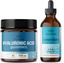 HERBAMAMA Hyaluronic Acid and Lemon Balm Kit - Bundle of 250 mg Hyaluronic Acid Gummies & Lemon Balm Leaf Extract 4 fl oz - Vegan, Non-GMO, Alcohol-Free - 2 Pack