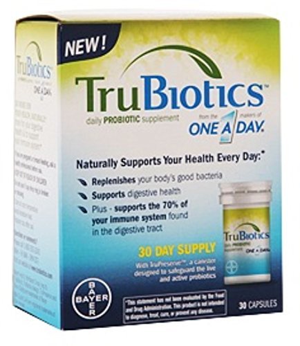 TruBiotics Daily Probiotic, 30 Capsules - Gluten Free, Soy Free Digestive + 男女免疫健康支助补编(第2包)