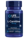 生命延伸 L-Carnitine – 500 mg,能量补充,记忆补充 – 自由形态 氨基酸,硝氧酸支持,健康血压 – Gluten-free,非GMO,蔬菜 – 30 Capsules