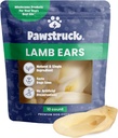 Pawstruk Natural Lamb Ears Chew Treats for Small & Midle Dogs - 健康,低脂肪,无人工防腐剂,单体成份,极易消化 - 10个计数 - 包装 May Vary