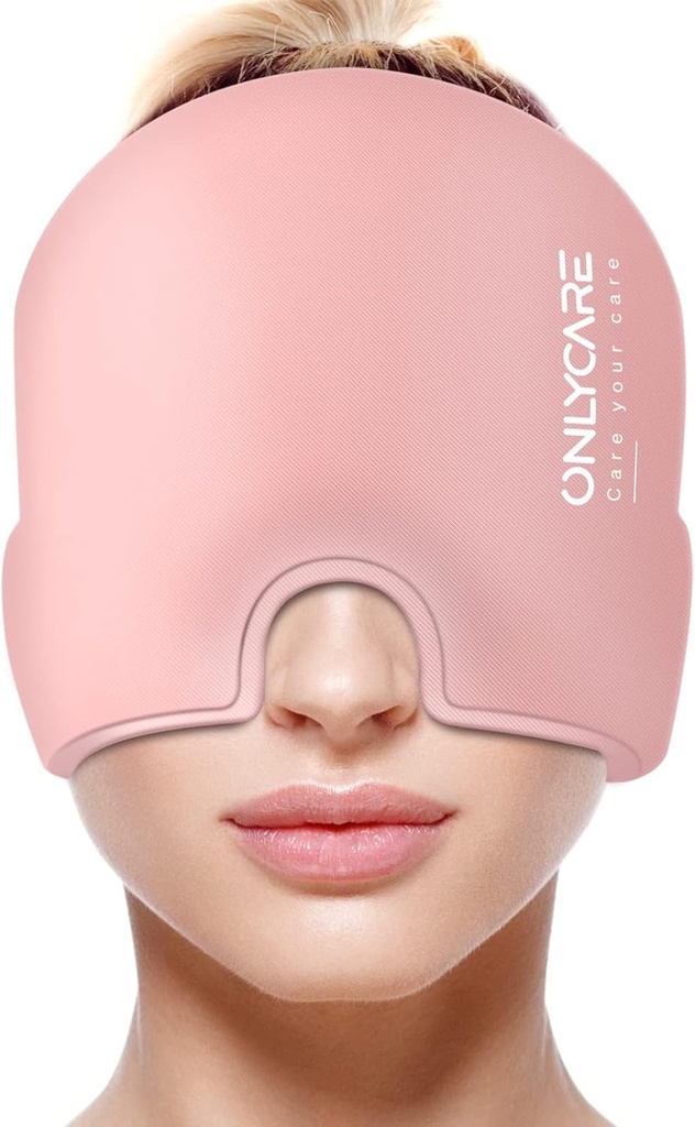 (原始内容存档于2019-09-21). OnlyCARE Migraine Relief Cap, 升级的无色米格雷因冰盖包, Migraine 头痛救济帽, Slight-Pink
