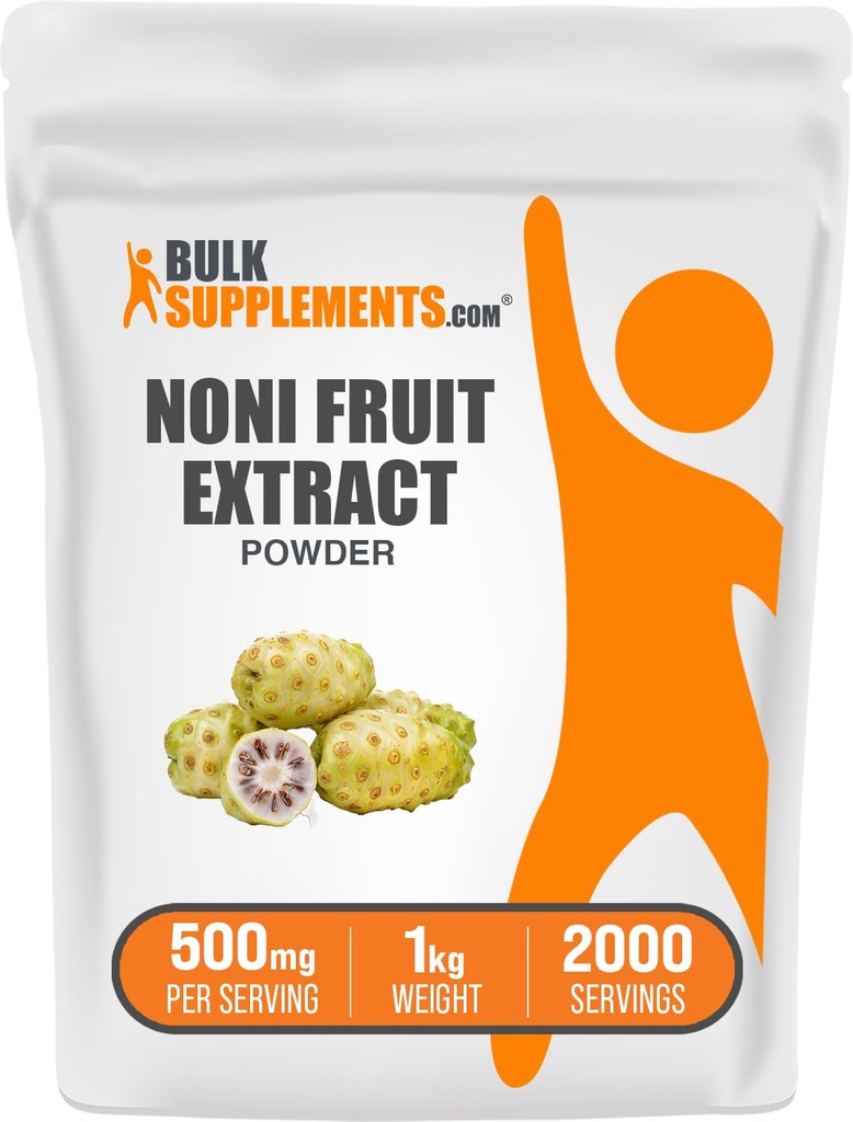 Bulk Assupports.com 诺尼果汁粉 - 诺尼果汁粉 - 超食品粉 - 免费,每服500毫克,1公斤(2.2磅)(包1)