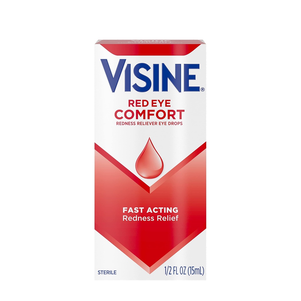 维辛红眼慰藉 红外救济眼滴 帮助 Relieve 红眼 由于小眼刺激快, 四氢zo碱 HCl, 0.5 f.