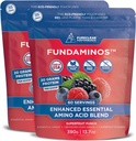 FundAminos Organization EAA 粉末混合 | 植物基基本氨基,用于日常生命力,健康衰老和平衡营养 | Gluten Free, no-GMO, Clean Label – 2 Bags (60 services)