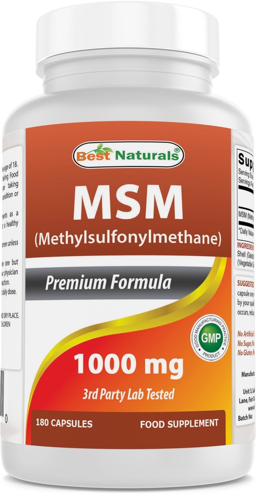 最佳自然物质 MSM 1000 mg 180 capsules