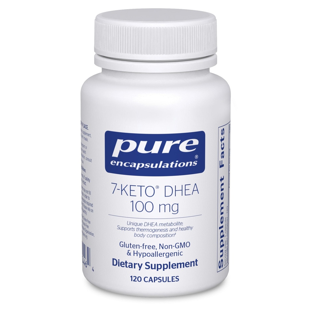纯封装 7-Keto DHEA 100 mg → 独一无二的DHEA代谢物补充剂 支持热源和健康的身体组成* 120 capsules