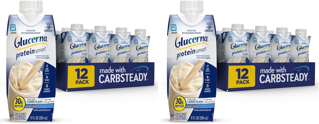 Glucerna - 30G, 香草, 12 Counter (Pack of 2).