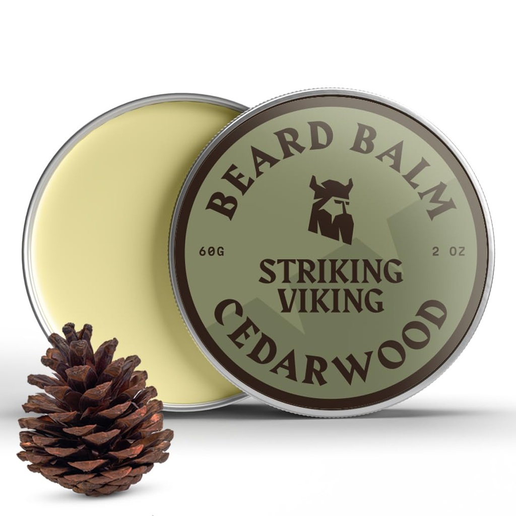 (原始内容存档于2018-09-21) (中文(简体) ). Striking Viking Beard Balm for Men - Leave in Beard Contitioner - Styling Balm Made with Natural Defed Beard Butter, Argan & Jojoba Oils (2 Ounce (pack of 1), Cedar Scent).