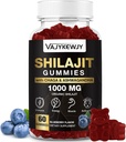 1 000 MG Shilajit Gummys,有机Shilajit Gummys 具有85+痕量矿物,富尔维奇酸,Shilajit 供男女使用,Shilajit Resin,Shilajit 喜马拉雅能源有机体,大脑,豁免,60个计数