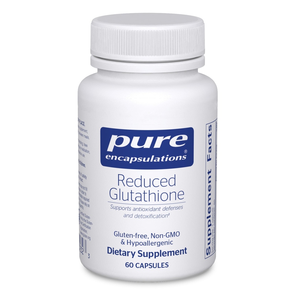 纯封装 减少Glutathione → 假过敏抗氧化剂补充剂 支持肝脏和细胞健康* → 60 Capsules