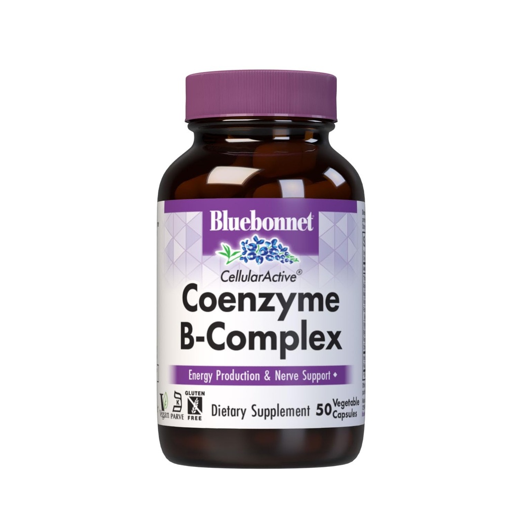 蓝胸网 营养细胞 活性综合体 B-Complex, 能源生产与神经支持*, Vegan, Kosher 认证, Gluten-Free, Soy-Free, 奶制品, 50 蔬菜罐头, 50 服务