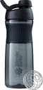 BlenderBottle SportMixer Shaker Bottle Perfect for 蛋白质摇摆和预演,28-Ounce,黑色